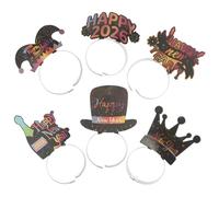 WOONEKY 6 Piezas Diadema de año nuevo tadro de año nuevo diademas accesorios para el cabello