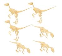 WOONEKY 6 Piezas Kit Dinosaurios Fósiles Plástico Modelo Esqueleto Ensamblable Juguete Educativo Manualidades Arqueología Dinosaurios