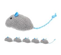 WOONEKY 6 Piezas Ratones de Peluche con Catnip para Gatos de Interior Juguetes Interactivos Suaves y Resistentes para Estimular Movimiento y Caza Gatitos