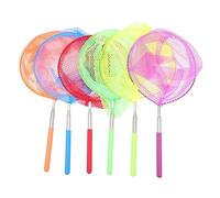 WOONEKY 6 piezas Redes Extensibles para Atrapar Mariposas y Peces Telescópica de Nylon con Mango Antideslizante Inoxidable para Herramienta Portátil para Actividades al Aire
