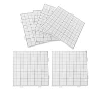 WOONEKY 6 Piezas Tablero para Cuentas Fusibles de Plástico Blanco 52 Clavijas y Líneas Guía, Tamaño 52x52, para Manualidades Infantiles y Proyectos Diy, Kit de Compatible Perlas Fusibles