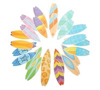 WOONEKY 60 piezas Unidades Pegatinas Estilo Hawaii Decoración Adhesiva para Tablón de Anuncios Recortes Papel Surf para Fiestas