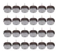 WOONEKY 60 Unidades Almohadillas de Fieltro Redondas con Protección Antideslizante para Patas de Muebles Adecuadas para Mesas Sillas y Gabinetes de Madera Color Marrón