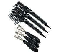 WOONEKY 6piezas Limpiador Cepillo Pelo Herramienta Limpiar Peines Rastrillo Cepillo Limpieza Peine Eliminar Pelo Polvo