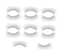 WOONEKY 7 Pares Pestañas Postizas Halloween Dramáticas para Mujer Densidad Cluster Accesorios Cosplay Escénico Maquillaje para Fiesta y Máscara