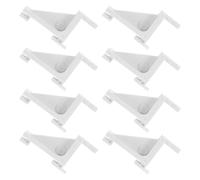 WOONEKY 8 Clips de Plástico para Estante de Congelador, Soporte Pequeño para Estantes de Refrigerador, Accesorios para Refrigeradores y Congeladores, Ganchos Resistentes