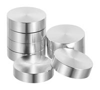 WOONEKY 8 Piezas Discos Circulares de Aluminio Macizo 8 Piezas 30 MM X M8 Adaptador para Muebles Mesa de Vidrio Mesa de Centro Rosca para Mejora Estructural y Uso Doméstico