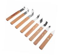 WOONEKY 8 Piezas Kit de Herramientas para Modelar con Mango de Madera Inoxidable para Esculpir y Tallar Arcilla para Modelado y Reparación Artística Color Aleatorio