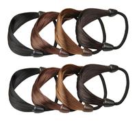 WOONEKY 8 piezas Ligas Elásticas para Cabello con Alta Elasticidad Colores Naturales y Diseño Invisible para Mujeres y Niñas Fiestas y Uso Diario