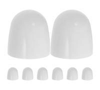 WOONEKY 8 Piezas Tapas para Pernos de Inodoro Abs Duradero Cubiertas Decorativas para Tornillos de Base de WC Fácil Instalación para Baños