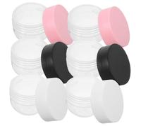 WOONEKY 8 piezas Tarros de Crema Vacíos Frascos Cosméticos con Tapa Botes Redondos de PP Mate para Loción Crema Facial y Desmaquillante Resistentes y Portátiles para Viaje