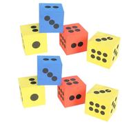 WOONEKY 8piezas Juguetes De Dados De Espuma De Colores Dados De Eva para Fiestas De Entretenimiento Matemáticas Juguetes Educativos Talla para Jugar Actividades Grupales