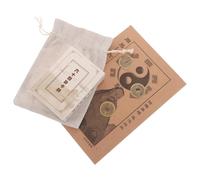 WOONEKY Accesorios de Feng Shui con Hexagramas y Monedas de Buena para Adivinación Guía para Principiantes I Ching y Manual Instruccional