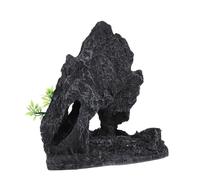 WOONEKY Adorno Acuario Resina Artificial para Pecera Decoración Realista de Paisaje con Roca Accesorio Ocultación para Peces y Estanques Estatuilla Pequeña de Mesa