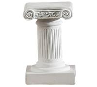 WOONEKY Adorno de Pilar Romano Miniatura de Resina para Jardín y Foto | Estilo Romano Elegante, Blanco, Pieza Decorativa Versátil, Útil como Apoyo Visual y Guía en Escenas