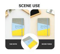 WOONEKY Agenda 2026 Creativa de Tapa Dura Azul Planificador Diario Semanal y Mensual para Escritorio y Viajes Cuaderno Calendario de Papel Resistente para Organización Académica y