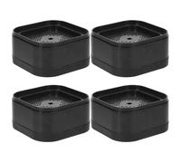 WOONEKY Almohadillas Antivibración para Lavadora 4 Piezas, Tapetes Antideslizantes Negros para Muebles, Pedestal Elevador Amortiguación y Protección contra Humedad para Secadoras
