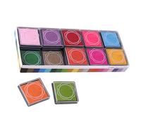 WOONEKY Almohadillas de Tinta Multicolores Técnicas Directas sobre Papel Juego de 20 Tinta a Base de Agua para Sellos Ideales para Manualidades DIY y Scrapbooking
