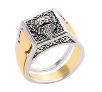WOONEKY Anillo Compartimento Secreto de Aleación para Hombre Estilo Vintage Plata, Accesorio de Joyería Fácil de Usar para Club y Performance