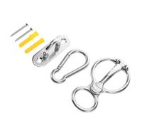 WOONEKY Anillo de Amarre para Caballos Inoxidable Resistente Accesorio para y Remolque Incluye y Estribo para Entrenamiento y Equitación