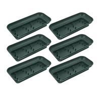 WOONEKY Bandeja Rectangular para Arreglos con Agujas de Plástico, Base Porta Barro Reutilizable, 6 Unidades para Decoración de Iglesias, Bodas y Eventos Festivos