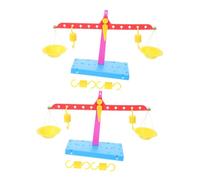 WOONEKY Báscula de Palanca para Niños Juguete Stem de Científico Kit de Montaje Juguete de Aprendizaje de Matemáticas 2 Piezas