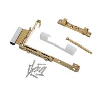 WOONEKY Bisagra Suave y Compatibilidad Versátil Dorado y Puerta de Acero al Carbono 1 Set para Ventana Abatible para Reparación y Bricolaje Hogar