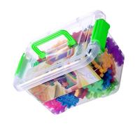 WOONEKY Bloques de Construcción Digitales, 130 Piezas de Plástico con Caja de Almacenamiento, Juguete Educativo de Reconocimiento de Formas, Desarrollo de Habilidades Color