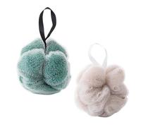 WOONEKY Bola De Baño De Malla 2pcs Pelota De Suave Para Limpiar y Suavizar La Piel