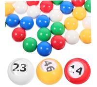 WOONEKY Bolas De Bingo y Lotería De Colores Numeradas 1-50 para Juegos y Sorteos, Tamaño Compacto, Colores Brillantes Resistentes para Fiesta y Entretenimiento Familiar