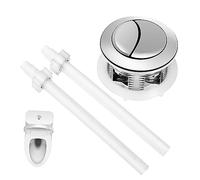 WOONEKY Botón Pulsador Doble para Inodoro de Cabeza Redonda de Material PP Instalación Fácil y Longitud Ajustable, Repuesto Adecuado para Cisterna de Baño Color Aleatorio