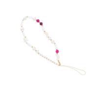 WOONEKY Cadena De Teléfono Cuentas De Arcilla Para Muñeca, Colgante Decoración Bohemia, Cordón Antipérdida Para Teléfono Móvil, Estrellas y Luna, Diseño Bohemio, Tamaño Mediano, Color Natural