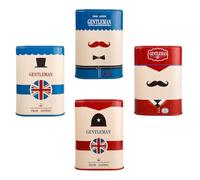 WOONEKY Caja De Almacenamiento De Cuchillas 4 Unidades 10,5x7,5 Cm Reciclaje Herramientas Peluquería Uso Profesional Tapa Azul y Roja para Residuos De Cuchillas