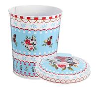 WOONEKY Caja de Almacenamiento de Hierro para Dulces Navideña Creativa Tapa y Asa, Capacidad Grande, Diseño Decorativo para Fiestas y Regalos, Estuche Práctico para Hogar y Celebraciones