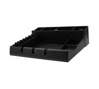 WOONEKY Caja De Almacenamiento Para Clipper Bandeja Organizadora Para Tijeras De Peluquería Soporte Protector Abs Organizador De Estación De Multicompartimento Para Herramientas