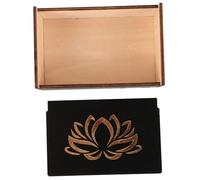 WOONEKY Caja de Madera Delicada para Almacenamiento de Tarjetas Diseño Clásico Resistente Multiusos para Guardar Cartas y Objetos Pequeños para Regalos y Decoración Navideña