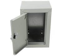 WOONEKY Caja Estanca Metálica para Exteriores Resistente la Intemperie con Cierre Sólido y Ventilación Caja de Distribución Eléctrica Duradera Montaje Pared Color Gris Claro