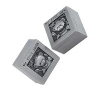 WOONEKY Caja para Dientes de Leche Caja Conmemorativa para Bebés, Aleación Plata, Almacenamiento de Recuerdos y Crecimiento de Dientes de Leche y Cabello Fetal