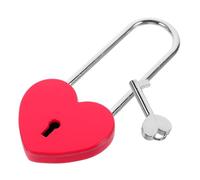 WOONEKY Candado Pequeño Forma de Corazón con Llave para Parejas Candado para Equipaje y Diario Diseño Romántico para Caja de Joyería y Deseos Seguro y Elegante Color Rosa