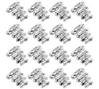 WOONEKY Cierres de Cadena de Bolas para Joyería 800 Piezas en Metal Plateado, Conectores de Cuentas de 1,5 Mm, 2 Mm, 2,4 Mm y 3,2 Mm, Accesorios para Bricolaje y Reparación de Pulseras