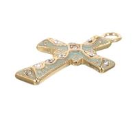 WOONEKY Colgante de Cruz de Aleación de 20,5x32,5 Mm para Hacer Joyas, Dijes de Collar y Pendientes Diy, Amuleto Pequeño para Manualidades, Colgante Decorativo Resistente y Seguro