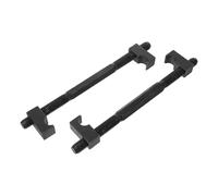 WOONEKY Compresor de Resorte Helicoidal Rosca 12mm 2 Piezas, de Puntal, Herramienta para Resortes Helicoidales, Acero al Carbono, Negro, Hexágono 14 Mm/9/16, Rango 80-195mm