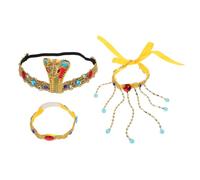 WOONEKY Conjunto de 3 Piezas de Accesorios para Disfraz de Cleopatra Egipcia Diadema de Serpiente Pulsera y Cinturón Estilo Único para Mujeres y Niñas Fiesta de Cosplay de Halloween