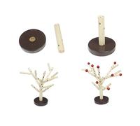 WOONEKY Construcción de Madera con Amarillas Juguete Educativo DIY para Desarrollo Sensorial y Coordinación Manual Juego de Árboles para Aprendizaje