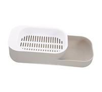 WOONEKY Contenedor Hidropónico para Plantar Hierba De Gato Caja De Sin para Mascotas De Usar y Práctica para Interior Color Gris