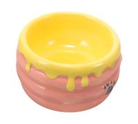 WOONEKY Cuenco de para Mascotas Resistente y Reutilizable Diseño Antidesbordamiento Capacidad Moderada para Comida y Agua para Cachorros y Gatos Color Rosa