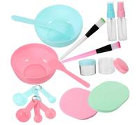 WOONEKY Cuencos Para Incluye Varilla Cepillo Cuchara Medidora Botella Pulverizador y Suministros Para Para Diy Homemade Facial Mask Tools and Beauty Supplies Color y Verdes