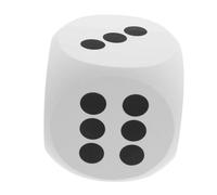 WOONEKY Dados De Gran Número Datos Corner Redondeado Dice Jumbo Dados Gigantes De Kawaii Dices De Espuma De 6 Pulgadas Dices Gigantes De Aprendizaje para Jumbo Toy Big Dice Eva White