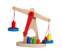 WOONEKY de Madera para Herramienta de Equilibrio para Enseñar Peso y Cálculo Juguete Didáctico para Niñas Años Desarrollo de Habilidades Matemáticas y Científicas