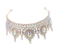 WOONEKY De Novia Rhinestones Para Boda Diadema Elegante Para Novias y Damas De Honor Accesorio De Cabello Brillante Para Ceremonias y Fiestas